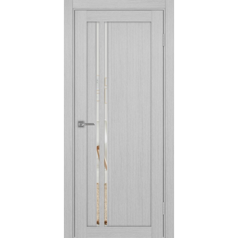 Межкомнатная дверь Турин 525.121 АПС молдинг SC, цвет дуб серый FL, заполнение Зеркало, размер 200*80 см.