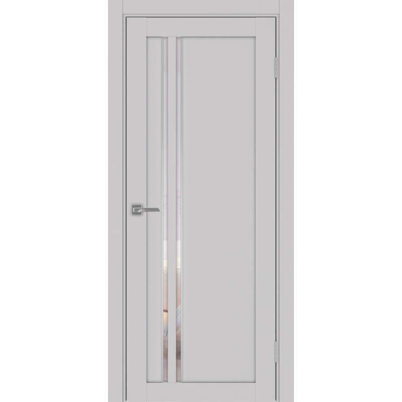 Межкомнатная дверь Турин 525.121 АПС молдинг SC, цвет пепельный, заполнение Прозрачное, размер 200*80 см.