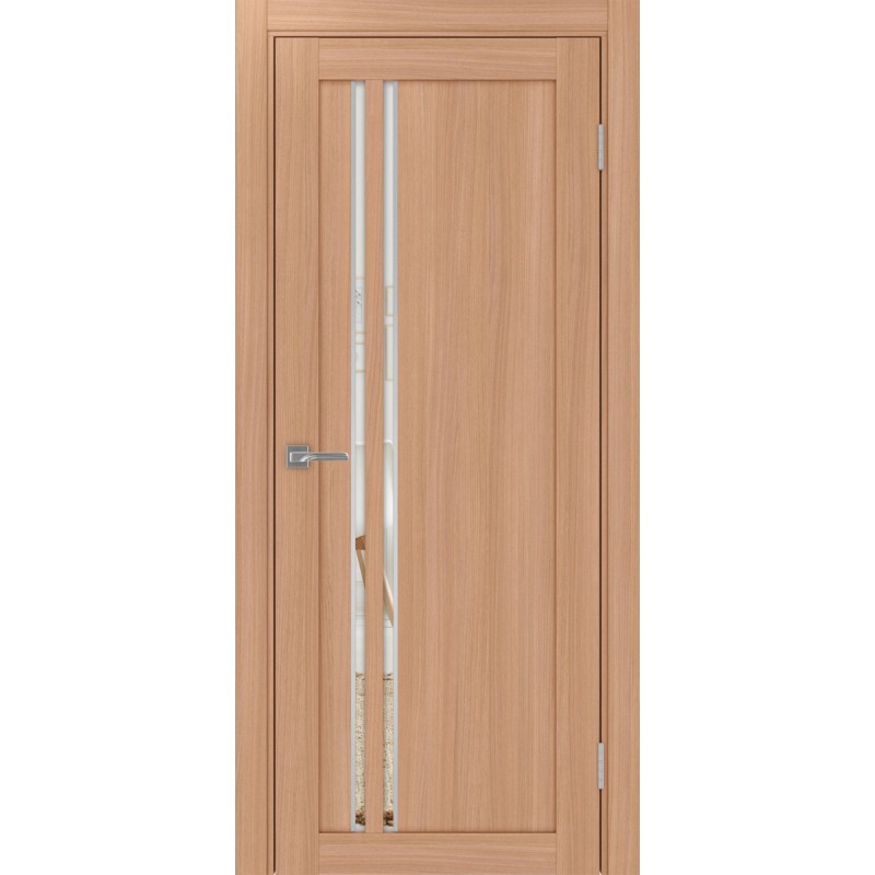 Межкомнатная дверь Турин 525.121 АПС молдинг SC, цвет ясень тёмный, заполнение Зеркало, размер 200*80 см.