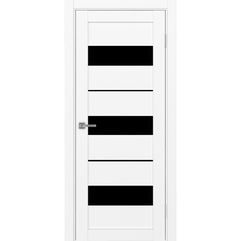 Межкомнатная дверь Турин 526.122, цвет белый снежный, заполнение LACчерный, размер 200*80 см.