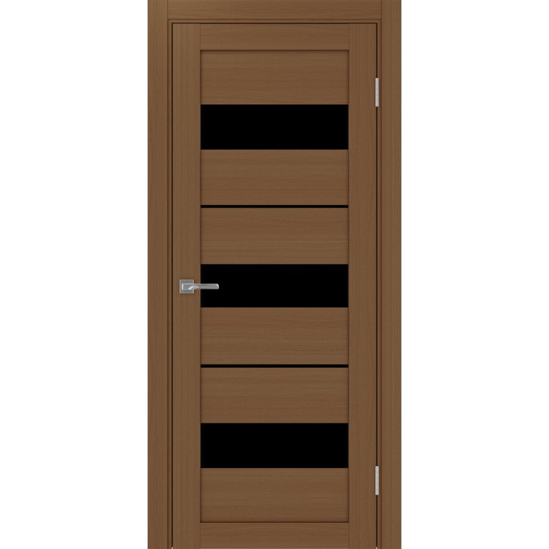 Межкомнатная дверь Турин 526.122, цвет орех NL, заполнение LACчерный, размер 200*80 см.