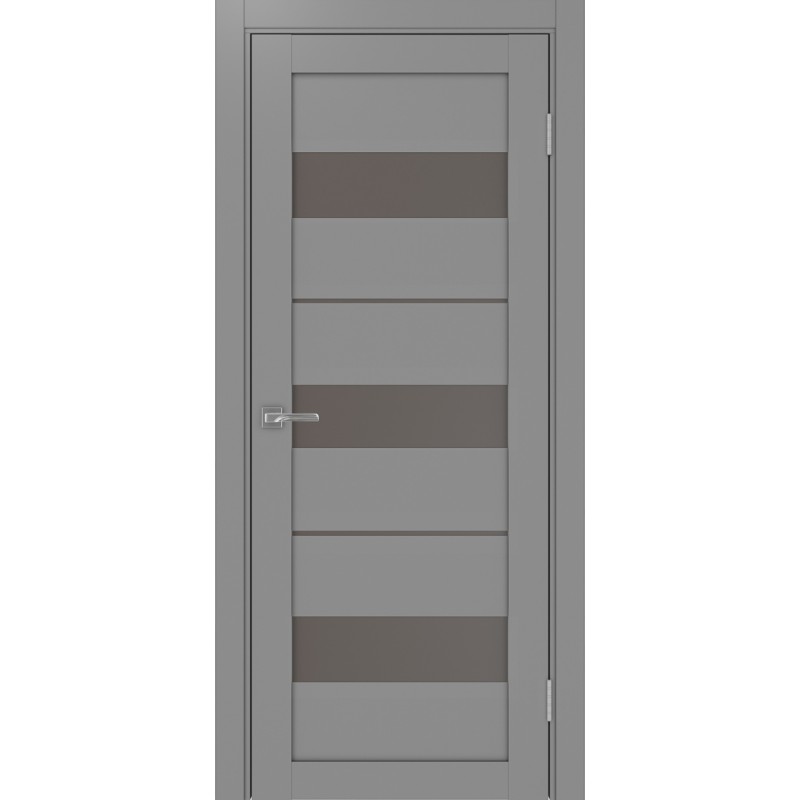 Межкомнатная дверь Турин 526.122, цвет серый, заполнение Бронза матовое, размер 200*80 см.