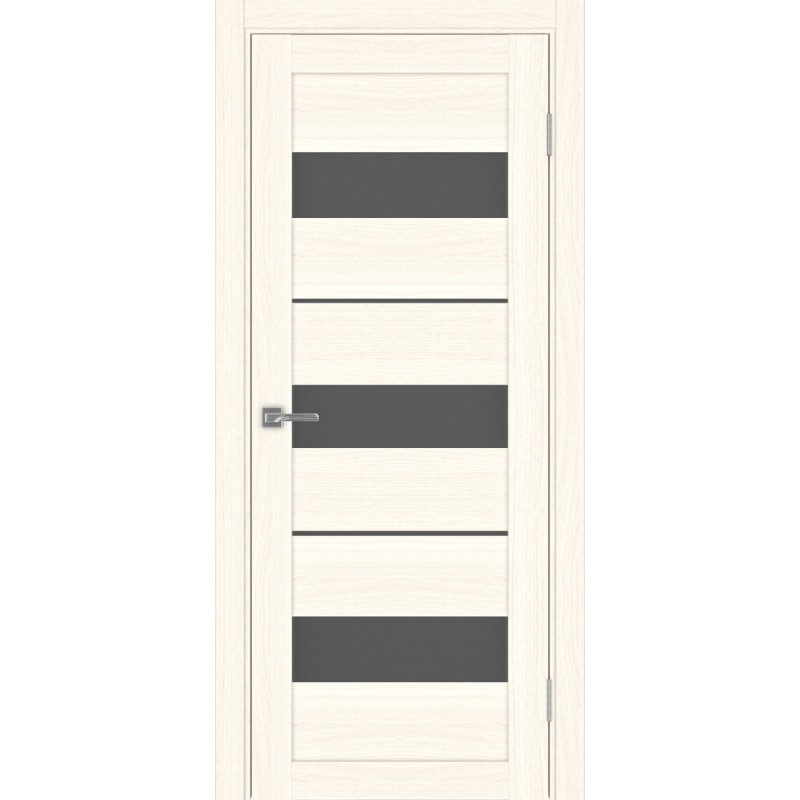 Межкомнатная дверь Турин 526.122, цвет ясень светлый, заполнение Графит матовое, размер 200*80 см.