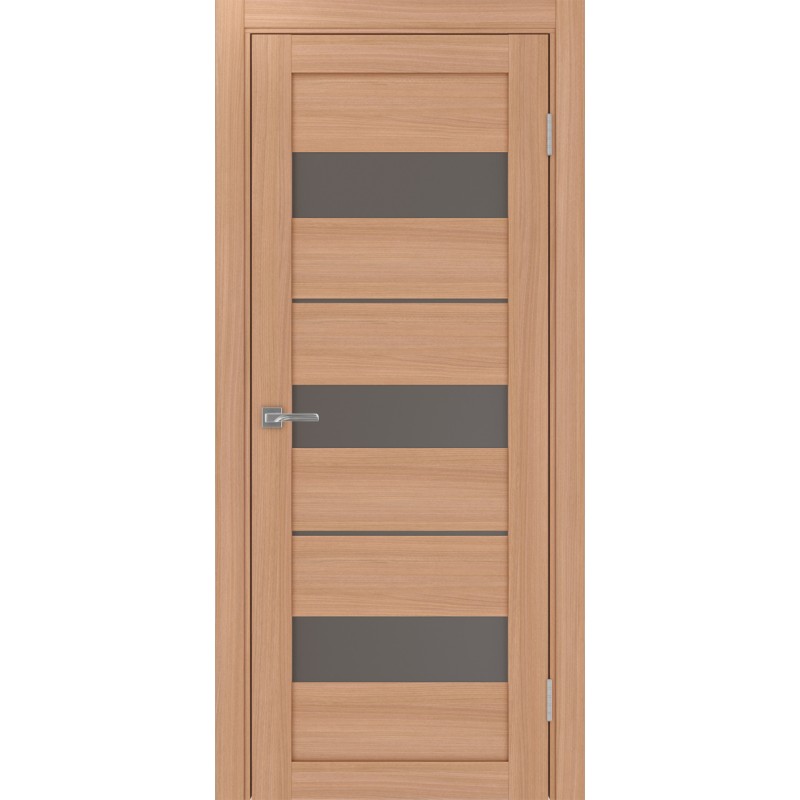 Межкомнатная дверь Турин 526.122, цвет ясень тёмный, заполнение Бронза матовое, размер 200*80 см.