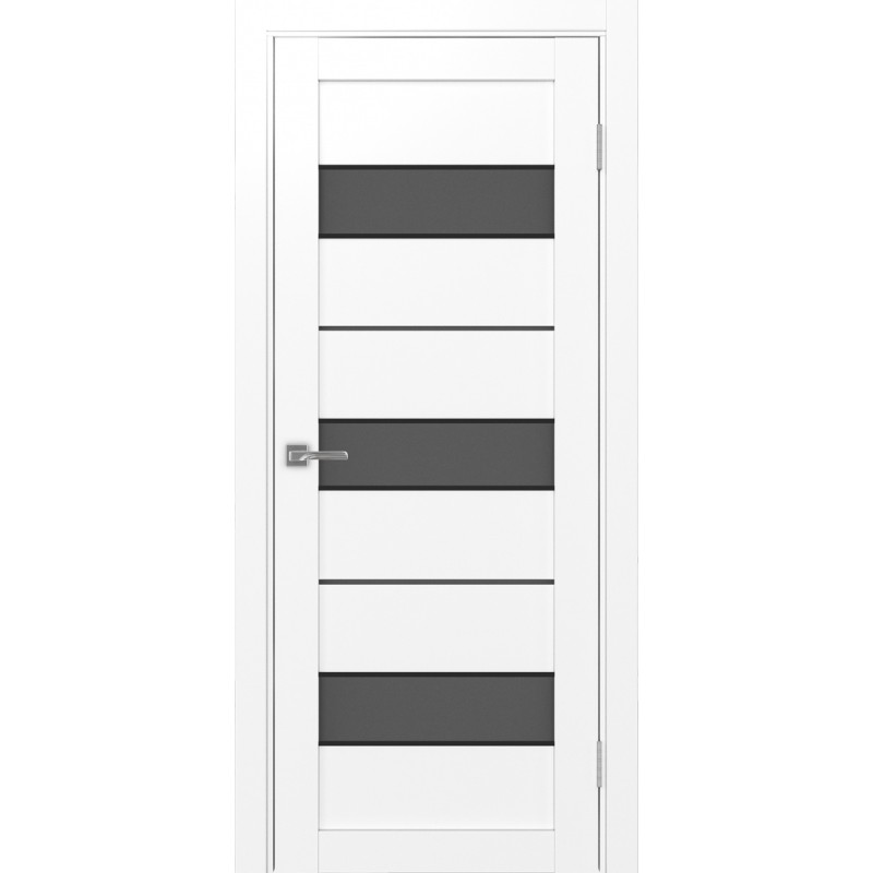 Межкомнатная дверь Турин 526.122 АПС молдинг SB, цвет белый снежный, заполнение Графит матовое, размер 200*80 см.