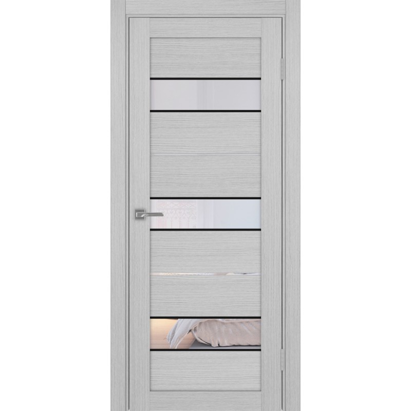 Межкомнатная дверь Турин 526.122 АПС молдинг SB, цвет дуб серый FL, заполнение Прозрачное, размер 200*80 см.