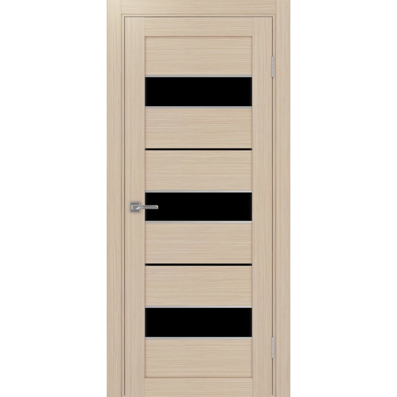 Межкомнатная дверь Турин 526.122 АПС молдинг SC, цвет дуб беленый FL, заполнение LACчерный, размер 200*80 см.