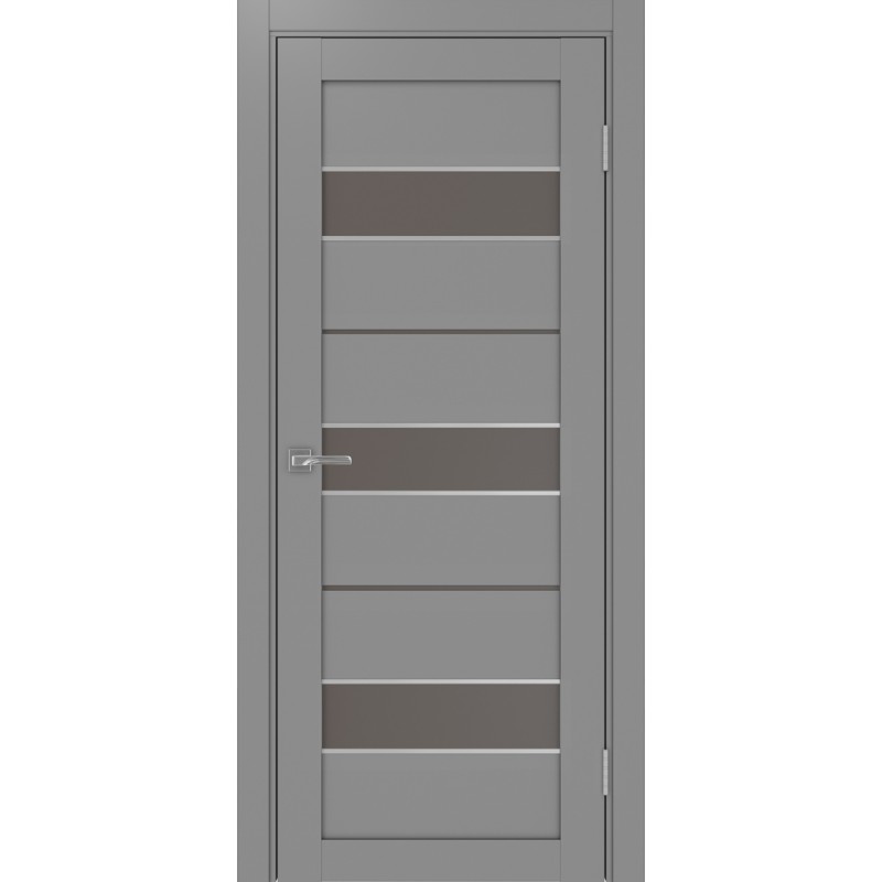 Межкомнатная дверь Турин 526.122 АПС молдинг SC, цвет серый, заполнение Бронза матовое, размер 200*80 см.