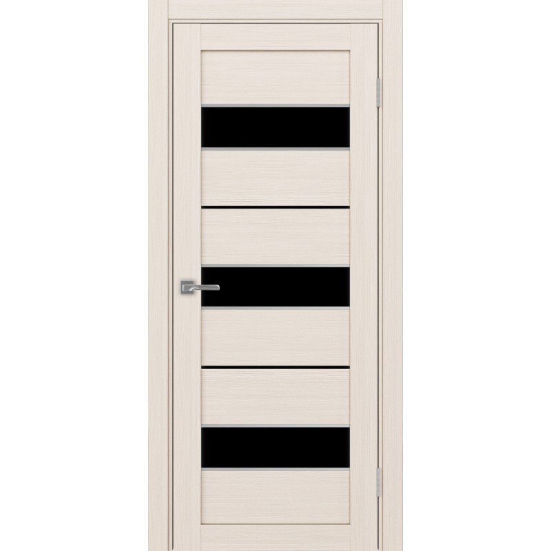 Межкомнатная дверь Турин 526.122 АПС молдинг SC, цвет ясень перламутровый, заполнение LACчерный, размер 200*80 см.