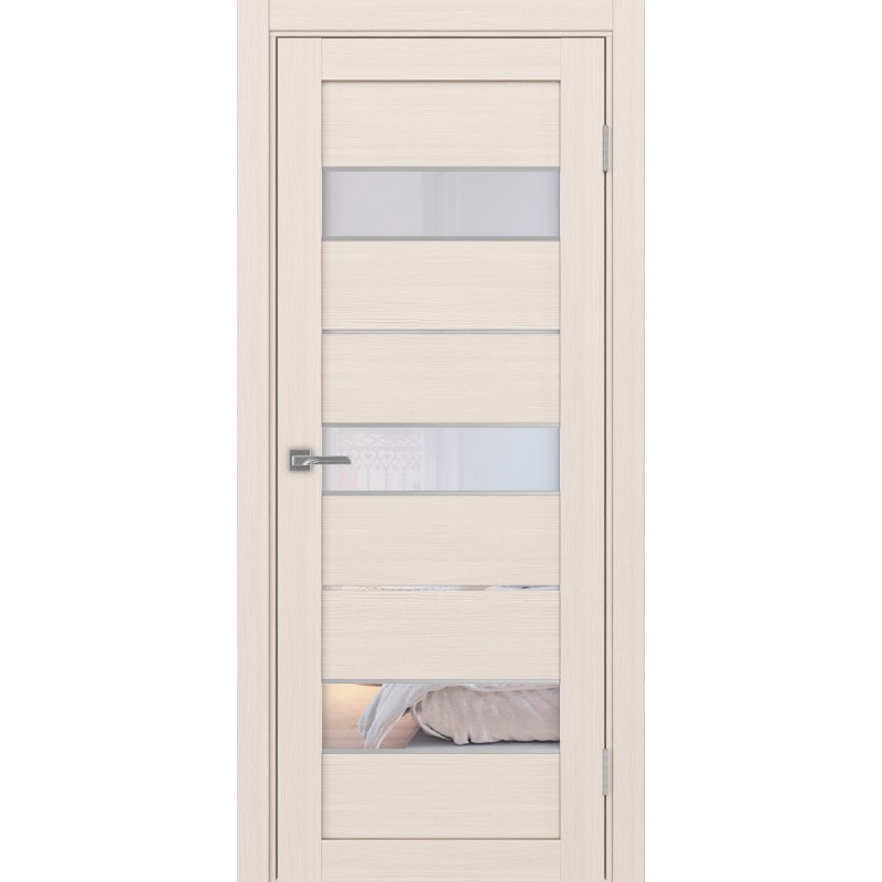 Межкомнатная дверь Турин 526.122 АПС молдинг SC, цвет ясень перламутровый, заполнение Прозрачное, размер 200*80 см.