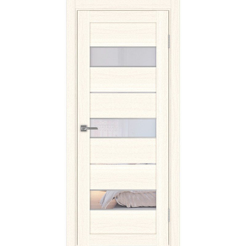 Межкомнатная дверь Турин 526.122 АПС молдинг SC, цвет ясень светлый, заполнение Прозрачное, размер 200*80 см.