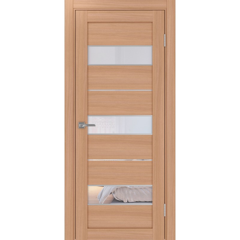 Межкомнатная дверь Турин 526.122 АПС молдинг SC, цвет ясень тёмный, заполнение Прозрачное, размер 200*80 см.