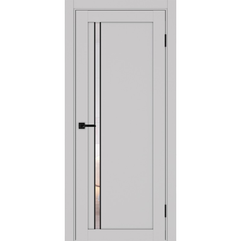 Межкомнатная дверь Турин 527.121 АПС молдинг SB, цвет пепельный, заполнение Прозрачное, размер 200*80 см.