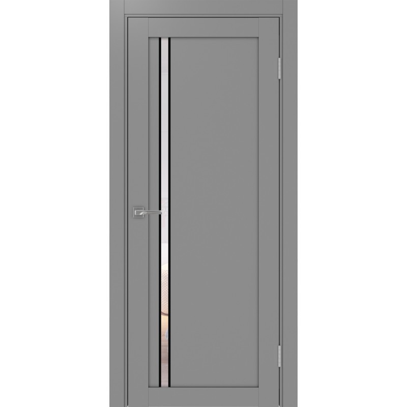Межкомнатная дверь Турин 527.121 АПС молдинг SB, цвет серый, заполнение Прозрачное, размер 200*80 см.