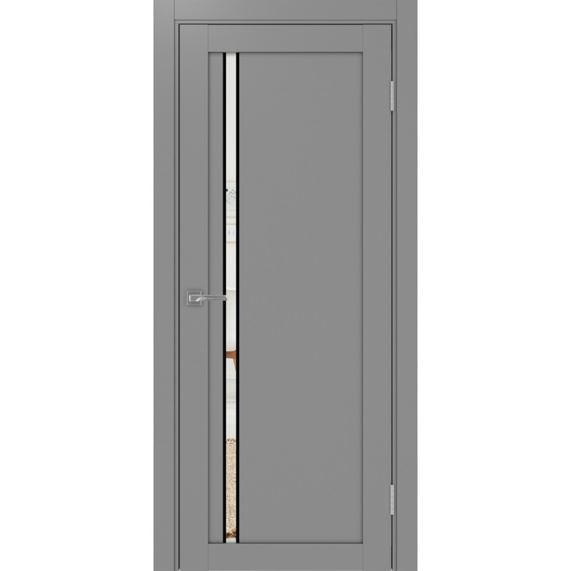 Межкомнатная дверь Турин 527.121 АПС молдинг SB, цвет серый, заполнение Зеркало, размер 200*80 см.