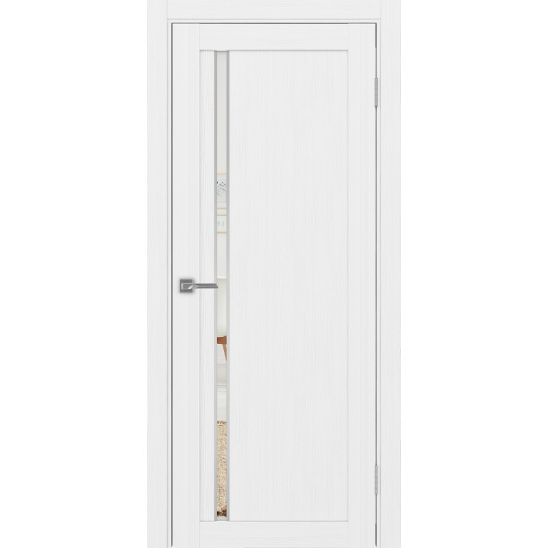 Межкомнатная дверь Турин 527.121 АПС молдинг SC, цвет белый лёд, заполнение Зеркало, размер 200*80 см.