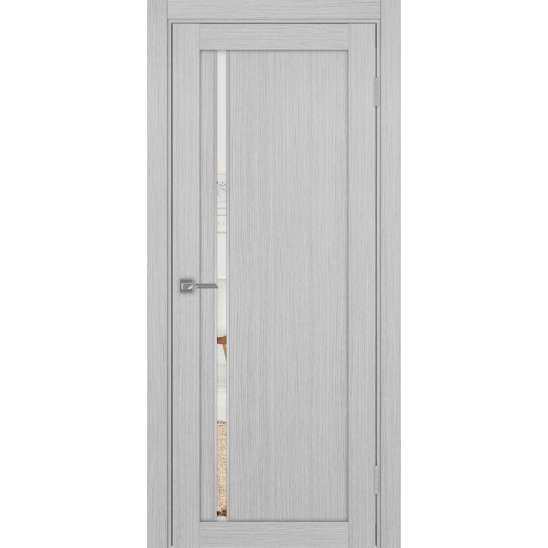 Межкомнатная дверь Турин 527.121 АПС молдинг SC, цвет дуб серый FL, заполнение Зеркало, размер 200*80 см.