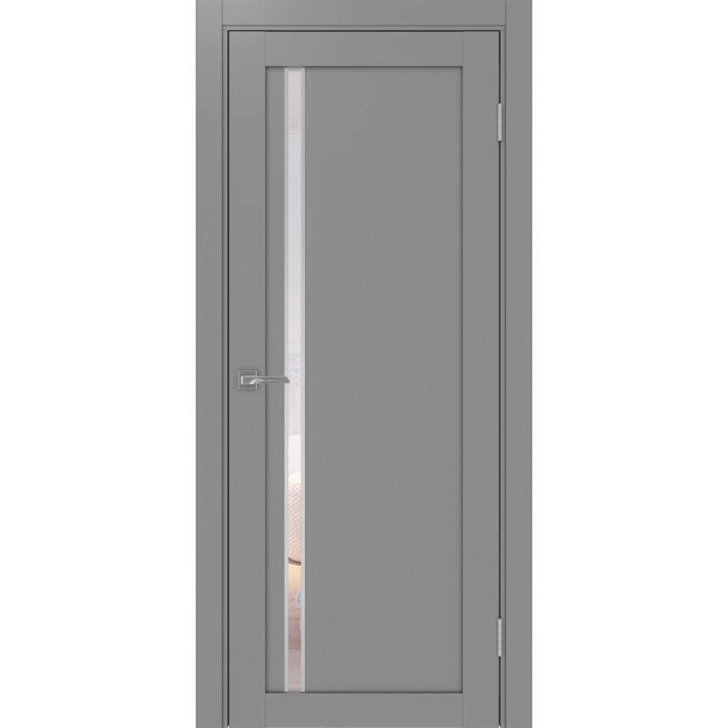 Межкомнатная дверь Турин 527.121 АПС молдинг SC, цвет серый, заполнение Прозрачное, размер 200*80 см.