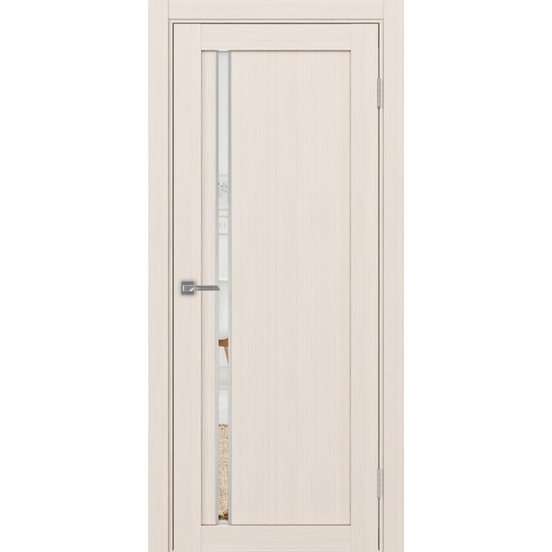 Межкомнатная дверь Турин 527.121 АПС молдинг SC, цвет ясень перламутровый, заполнение Зеркало, размер 200*80 см.