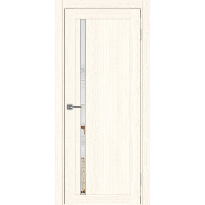 Межкомнатная дверь Турин 527.121 АПС молдинг SC, цвет ясень светлый, заполнение Зеркало, размер 200*80 см.