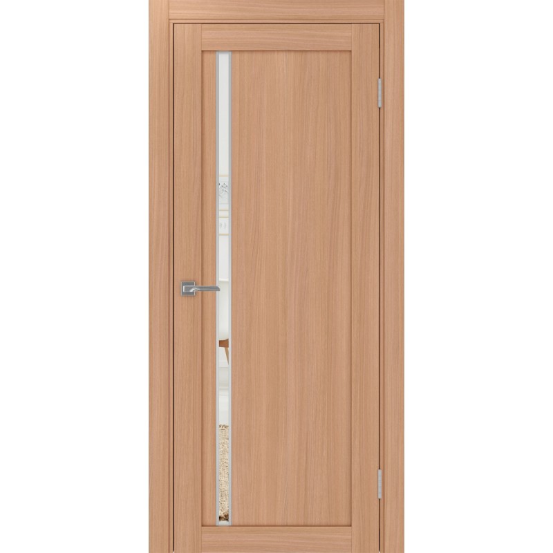 Межкомнатная дверь Турин 527.121 АПС молдинг SC, цвет ясень тёмный, заполнение Зеркало, размер 200*80 см.