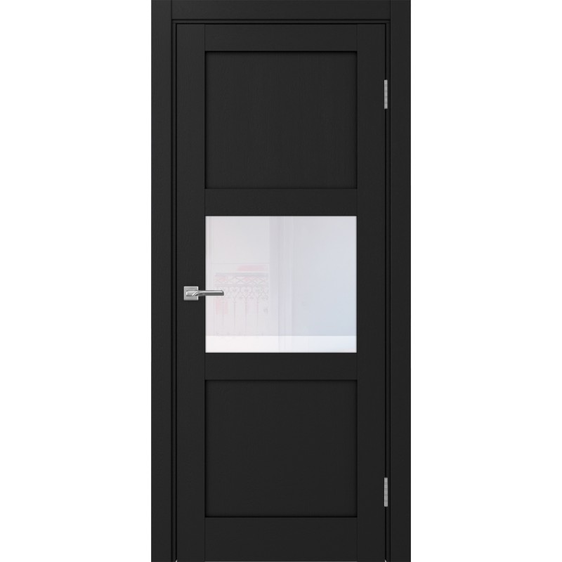 Межкомнатная дверь Турин 530.121, цвет Антрацит стекло Прозрачное, размер 80*200 см.