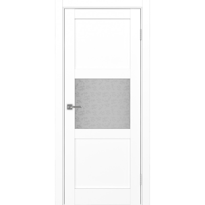 Межкомнатная дверь Турин 530.121, цвет белый снежный, заполнение Дали бесцветное, размер 200*80 см.