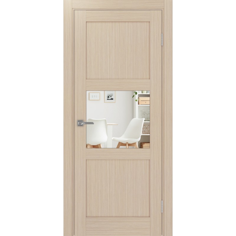 Межкомнатная дверь Турин 530.121, цвет дуб беленый FL, заполнение Зеркало/Зеркало, размер 200*80 см.