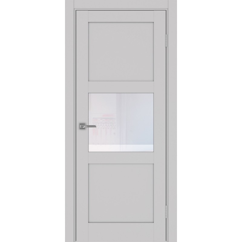 Межкомнатная дверь Турин 530.121, цвет пепельный, заполнение Прозрачное, размер 200*80 см.