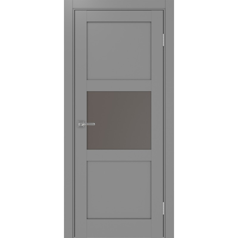 Межкомнатная дверь Турин 530.121, цвет серый, заполнение Бронза матовое, размер 200*80 см.