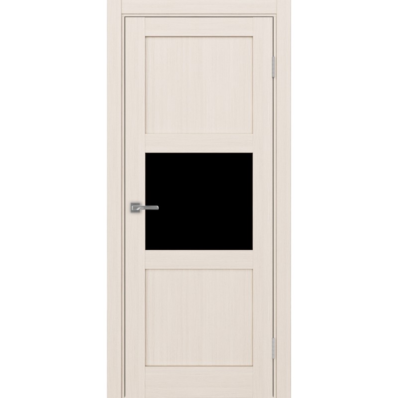 Межкомнатная дверь Турин 530.121, цвет ясень перламутровый, заполнение LACчерный, размер 200*80 см.