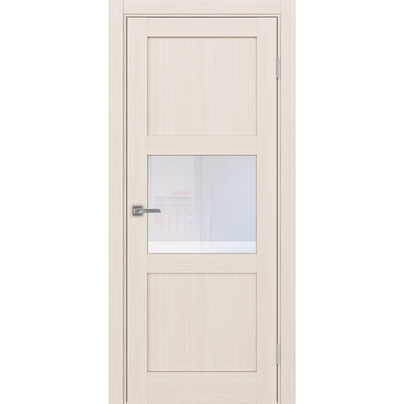 Межкомнатная дверь Турин 530.121, цвет ясень перламутровый, заполнение Прозрачное, размер 200*80 см.