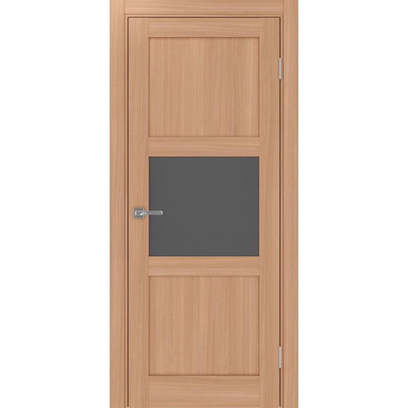 Межкомнатная дверь Турин 530.121, цвет ясень тёмный, заполнение Графит матовое, размер 200*80 см.