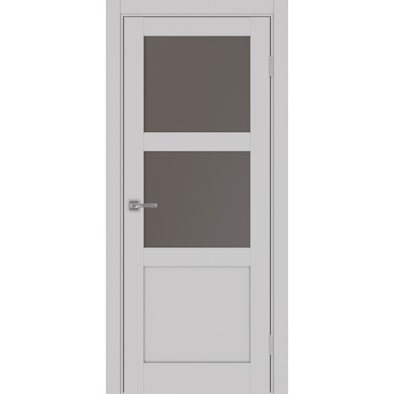 Межкомнатная дверь Турин 530.221, цвет пепельный, заполнение Бронза матовое, размер 200*80 см.