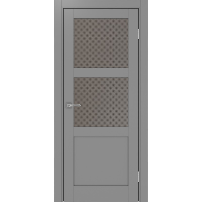 Межкомнатная дверь Турин 530.221, цвет серый, заполнение Пунта бронзовое, размер 200*80 см.