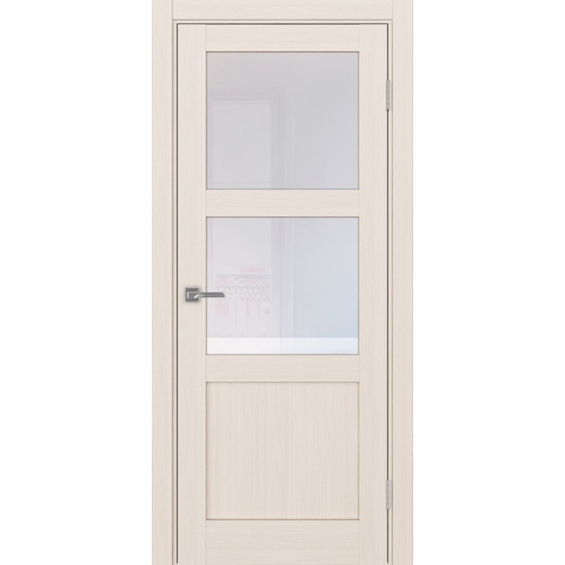 Межкомнатная дверь Турин 530.221, цвет ясень перламутровый, заполнение Прозрачное, размер 200*80 см.