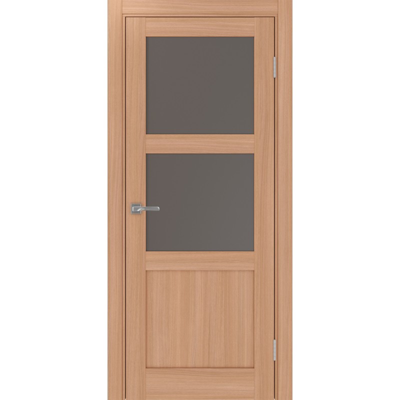 Межкомнатная дверь Турин 530.221, цвет ясень тёмный, заполнение Бронза матовое, размер 200*80 см.