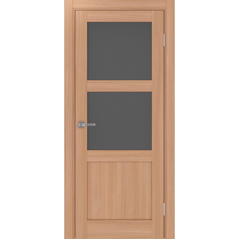 Межкомнатная дверь Турин 530.221, цвет ясень тёмный, заполнение Графит матовое, размер 200*80 см.
