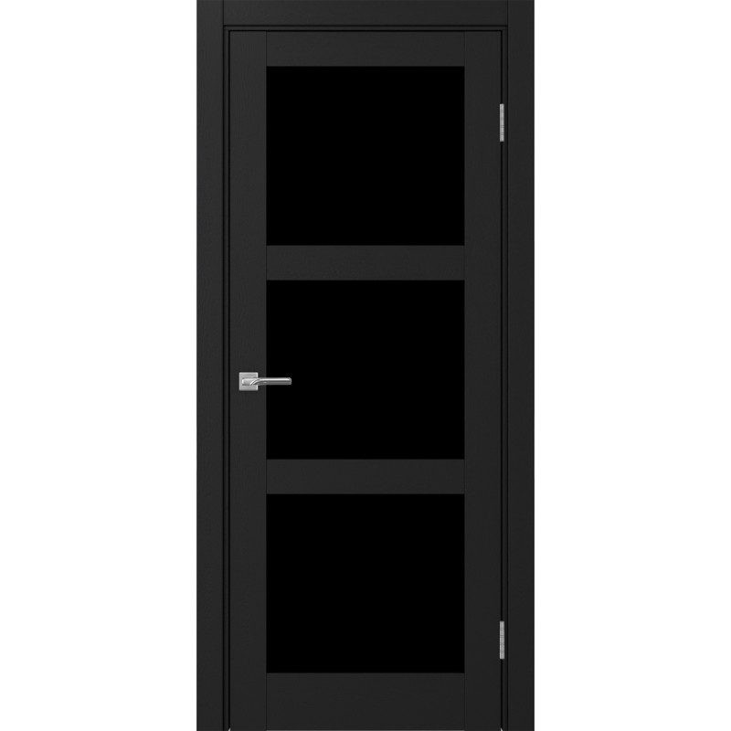 Межкомнатная дверь Турин 530.222, цвет Антрацит стекло LACчерный, размер 80*200 см.