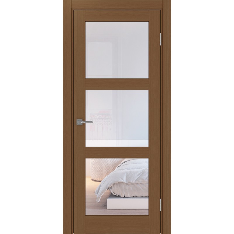Межкомнатная дверь Турин 530.222, цвет орех NL, заполнение Прозрачное, размер 200*80 см.