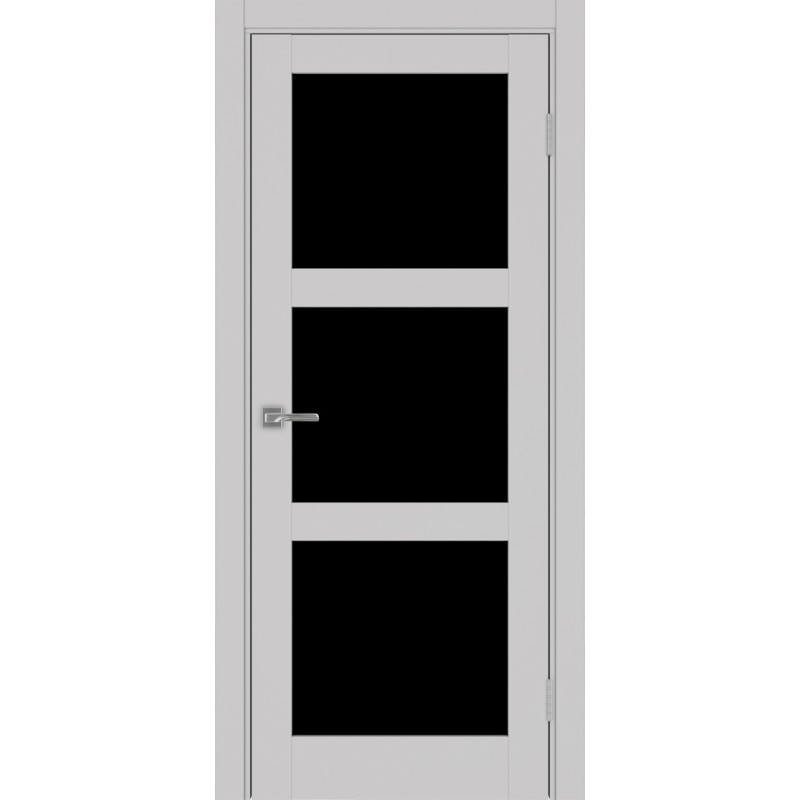 Межкомнатная дверь Турин 530.222, цвет пепельный, заполнение LACчерный, размер 200*80 см.