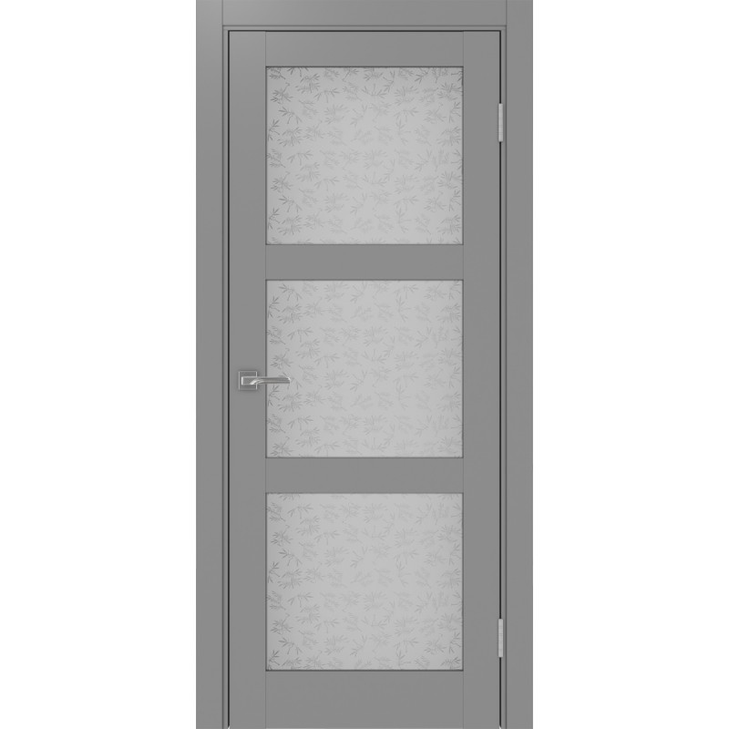 Межкомнатная дверь Турин 530.222, цвет серый, заполнение Дали бесцветное, размер 200*80 см.