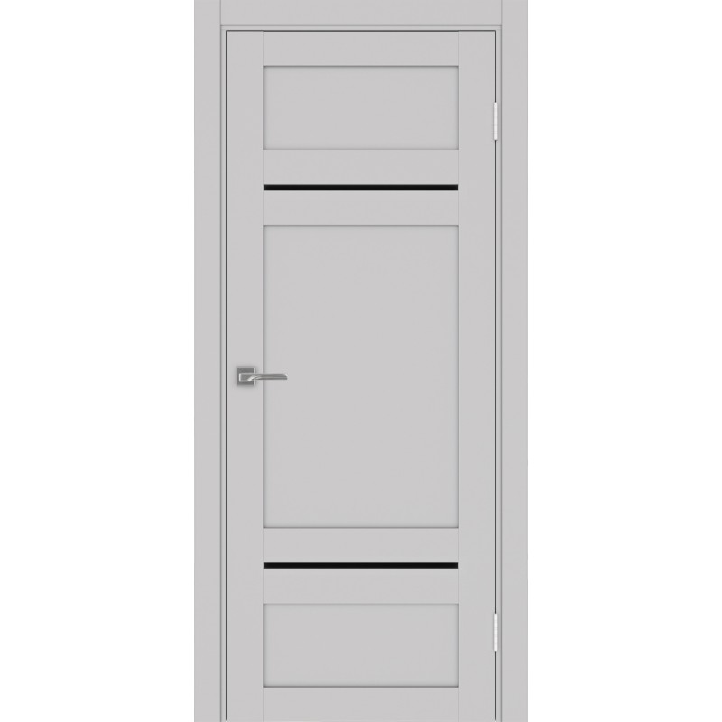 Межкомнатная дверь Турин 532.12121, цвет пепельный, заполнение LACчерный, размер 200*80 см.