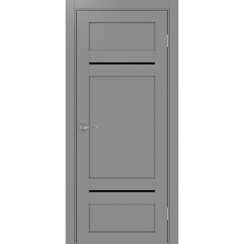 Межкомнатная дверь Турин 532.12121, цвет серый, заполнение LACчерный, размер 200*80 см.