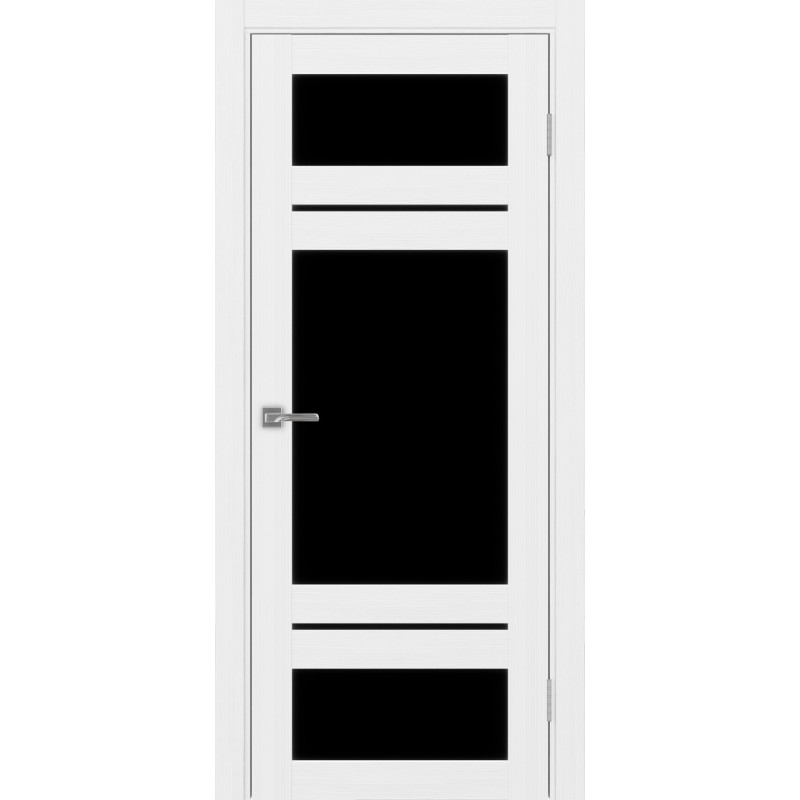 Межкомнатная дверь Турин 532.22222, цвет белый лёд, заполнение LACчерный, размер 200*80 см.