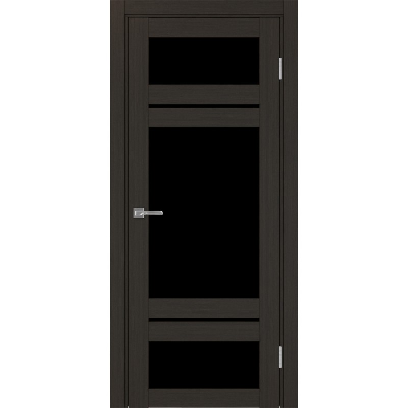 Межкомнатная дверь Турин 532.22222, цвет венге FL, заполнение LACчерный, размер 200*80 см.