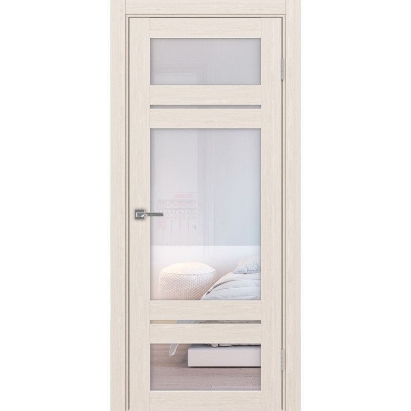 Межкомнатная дверь Турин 532.22222, цвет ясень перламутровый, заполнение Прозрачное, размер 200*80 см.