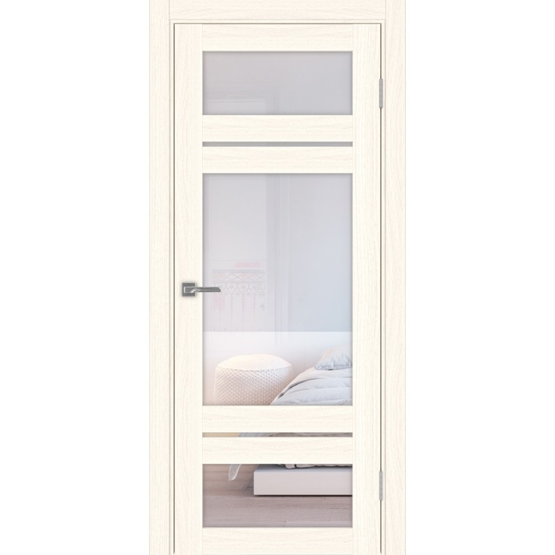 Межкомнатная дверь Турин 532.22222, цвет ясень светлый, заполнение Прозрачное, размер 200*80 см.