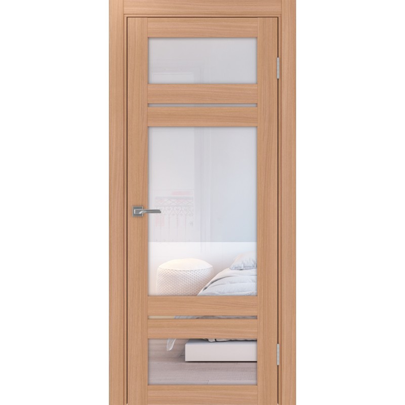 Межкомнатная дверь Турин 532.22222, цвет ясень тёмный, заполнение Прозрачное, размер 200*80 см.