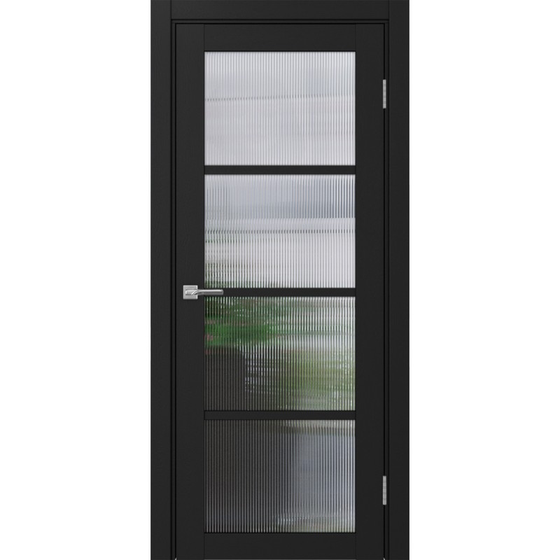 Межкомнатная дверь Турин 540.2222, цвет Антрацит стекло Мору, размер 80*200 см.